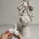 Vase gargoulette candle holder Emile Tessier Malicorne rooster
