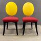Pair of medallion chairs, Funny Valentine model, by Jean-Charles de Castelbajac, 20th century