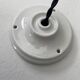 Paire d’anciennes suspensions art-deco en opaline XL
