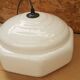 Old white plastic pendant lamp 1970s vintage
