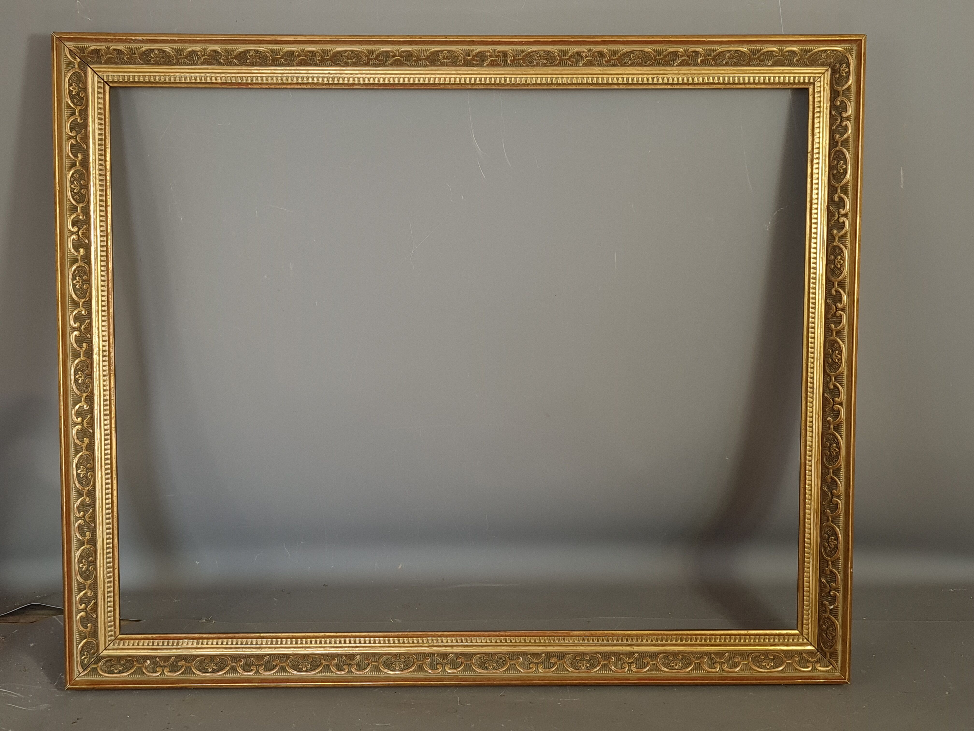 Frame decoration with berain gilded stucco wood 65x53.5 cm, foliage 58.9x47 cm SB
