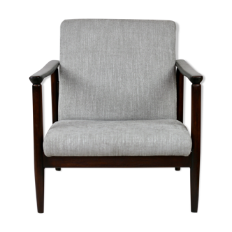Fauteuil Argent Gris Clair par Edmund Homa GFM-142, années 1970