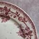 Flat plate ironstone H. Boulenger Choisy-le-roi Paris model – burgundy roses