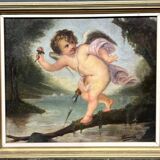 Painting "Cupid". Oil on canvas.