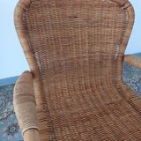 Bamboo and rattan armchair, 50s