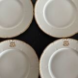 Monogram DK porcelain plates