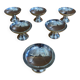 Set of 6 ice cream bowls guy degrenne stainless steel vintage design #e408