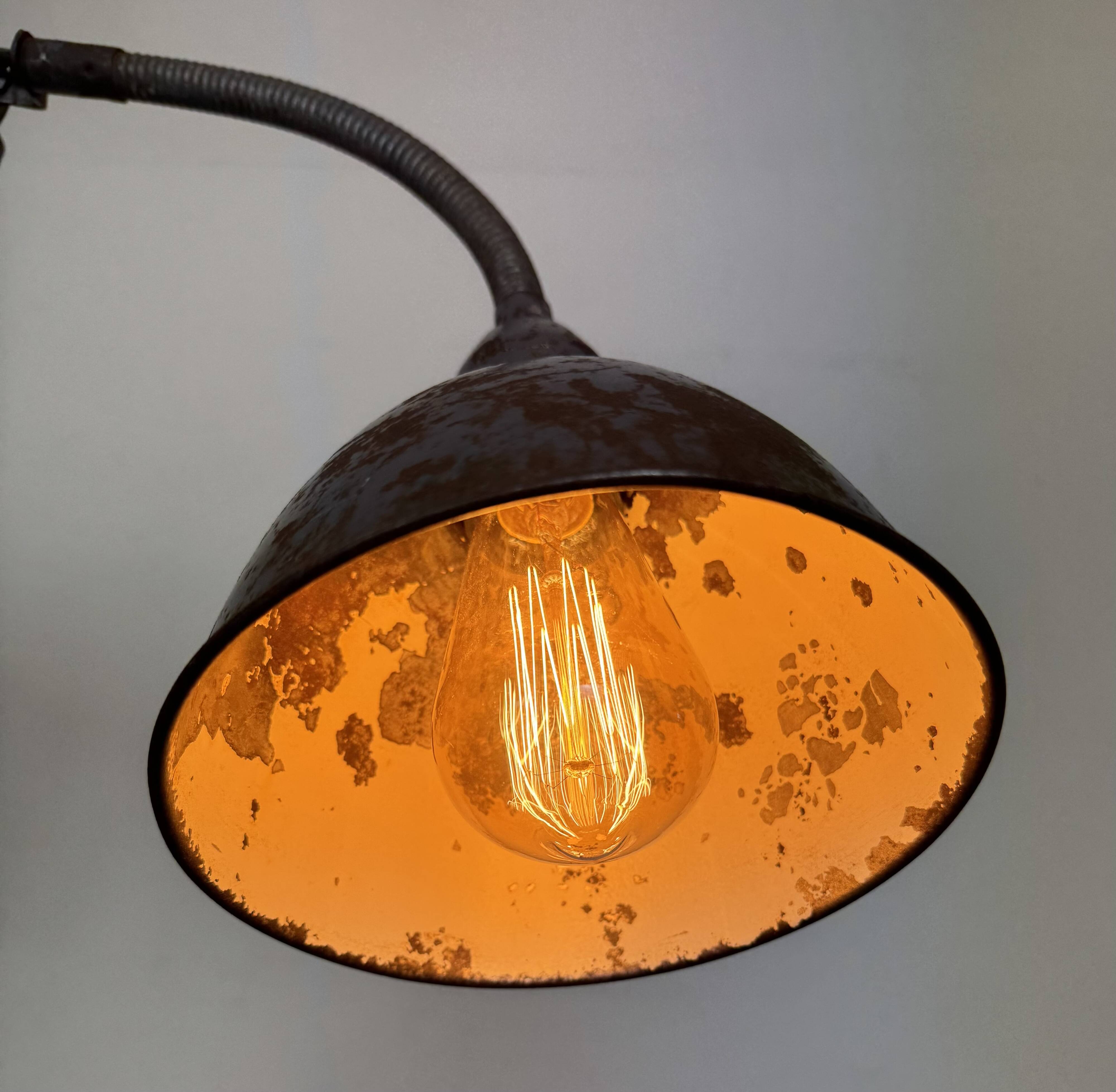 Grey Industrial Scissor Wall Lamp from Elektroinstala, 1960s