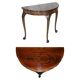 Console half-moon style Thomas Chippendale in flame mahogany.