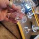 Set of 4 cut glass goblets – France 50s
