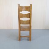 Brutalist dining chairs, 1970s, set of 4