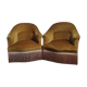 Pair of vintage gold toad armchairs