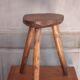 Vintage stool, wooden stool, tripod stool, brutalist, plant holder
