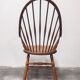 Windsor chair with high spindled back, beech, 1950s.