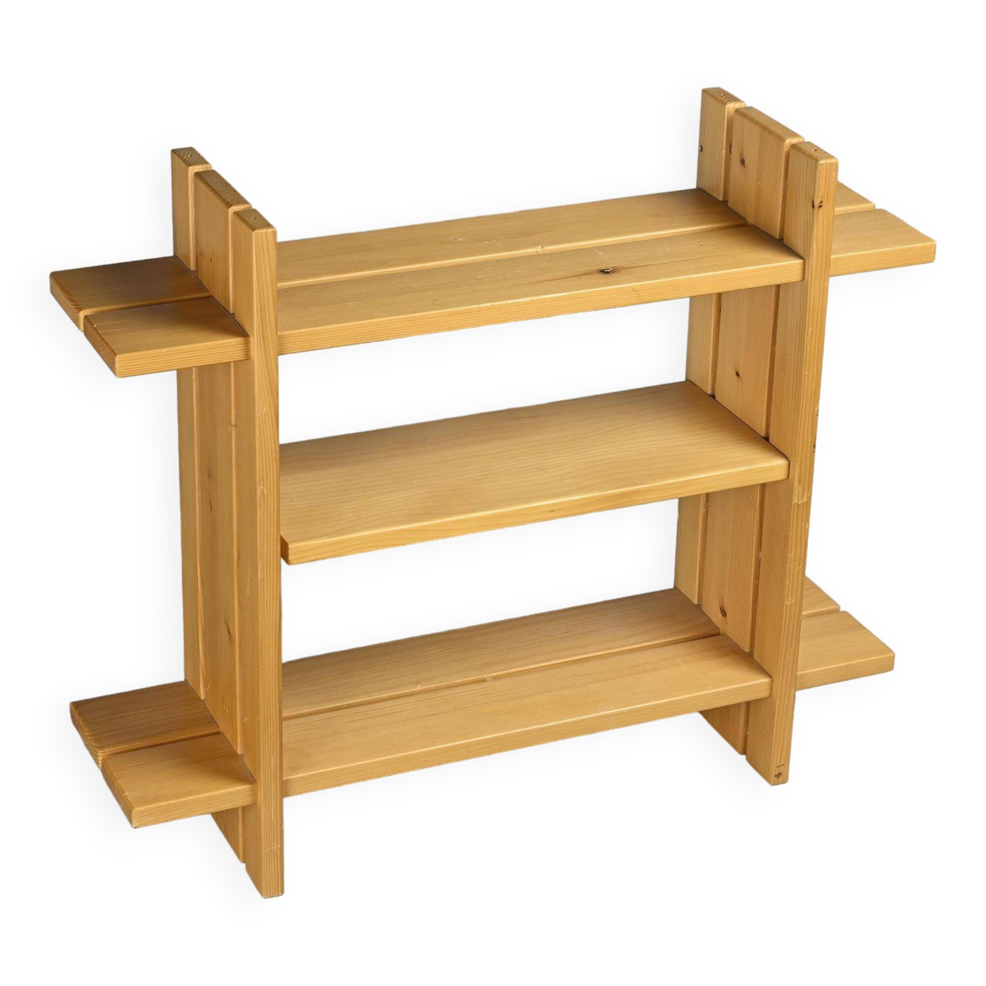 Solid pine shelf, Les Arcs France circa 1980