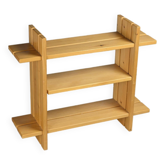 Solid pine shelf, Les Arcs France circa 1980