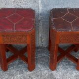 Coffee table (tea table) and stools x 4, 1960s.
