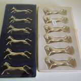 Silver metal knives in their origin box