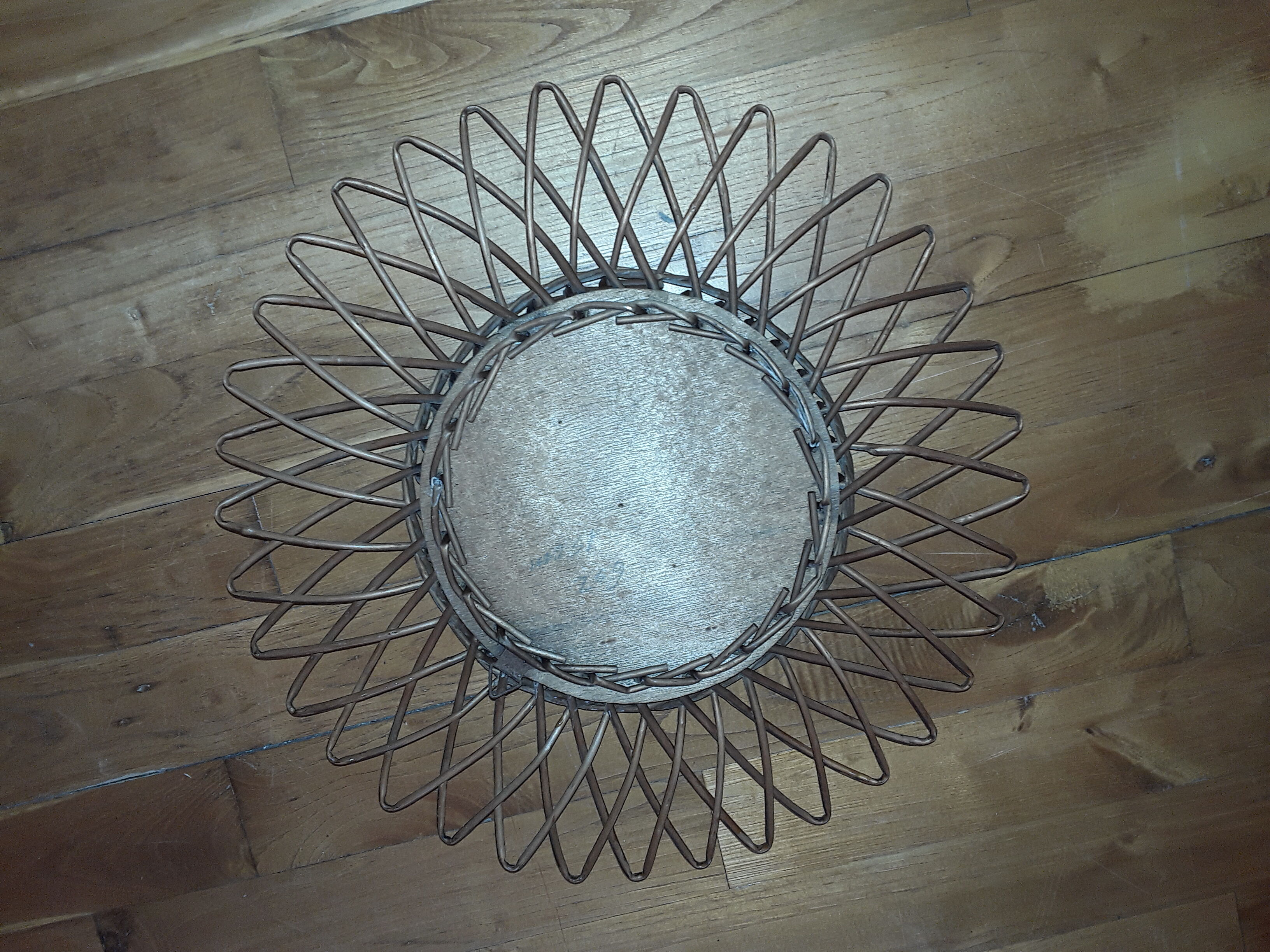 Mirror rattan 35x35cm