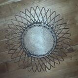 Mirror rattan 35x35cm
