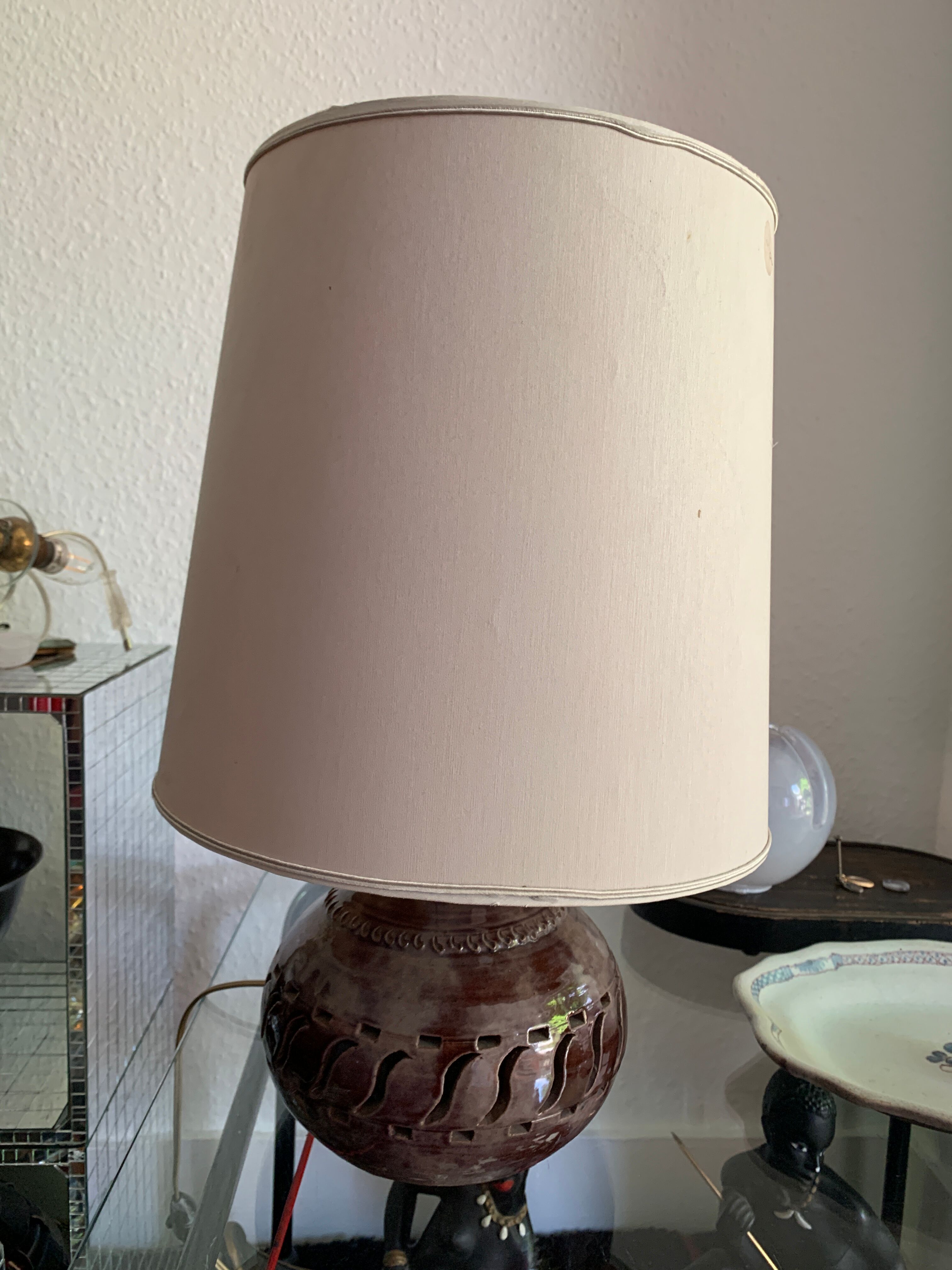 Original openwork ceramic lampshade