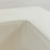 Pair of vintage Throw Away Armchairs by Willie Landels for Zanotta, white Vinyl