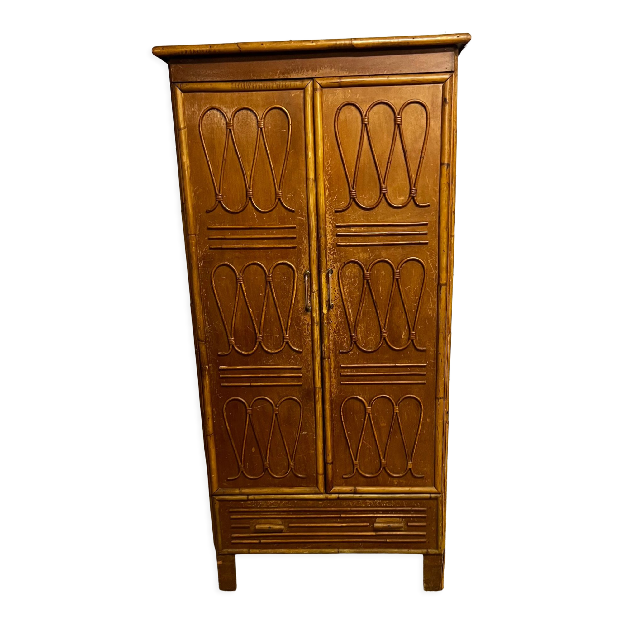 Parisian bamboo and rattan wardrobe