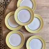 Set of 6 vintage flat plates Moulin des Loups