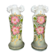Pair of Bristol vases in painted opaline