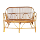 Bench into rattan 2 seater of the sixties