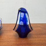 Vintage vase and bowl in art glass from Bayel, France, 1970s, set of 2.