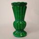 Vase en verre malachite bohémien tchèque