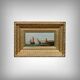Tableau "Sailboats on the Mediterranean", oil on panel, French school of the 19th century.