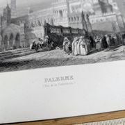 La cathédrale de Palerme, Sicile, gravure ancienne, imprimée en 1841.