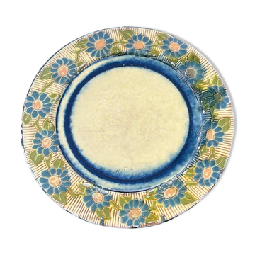 Glazed pottery plate A.Tripp 1943