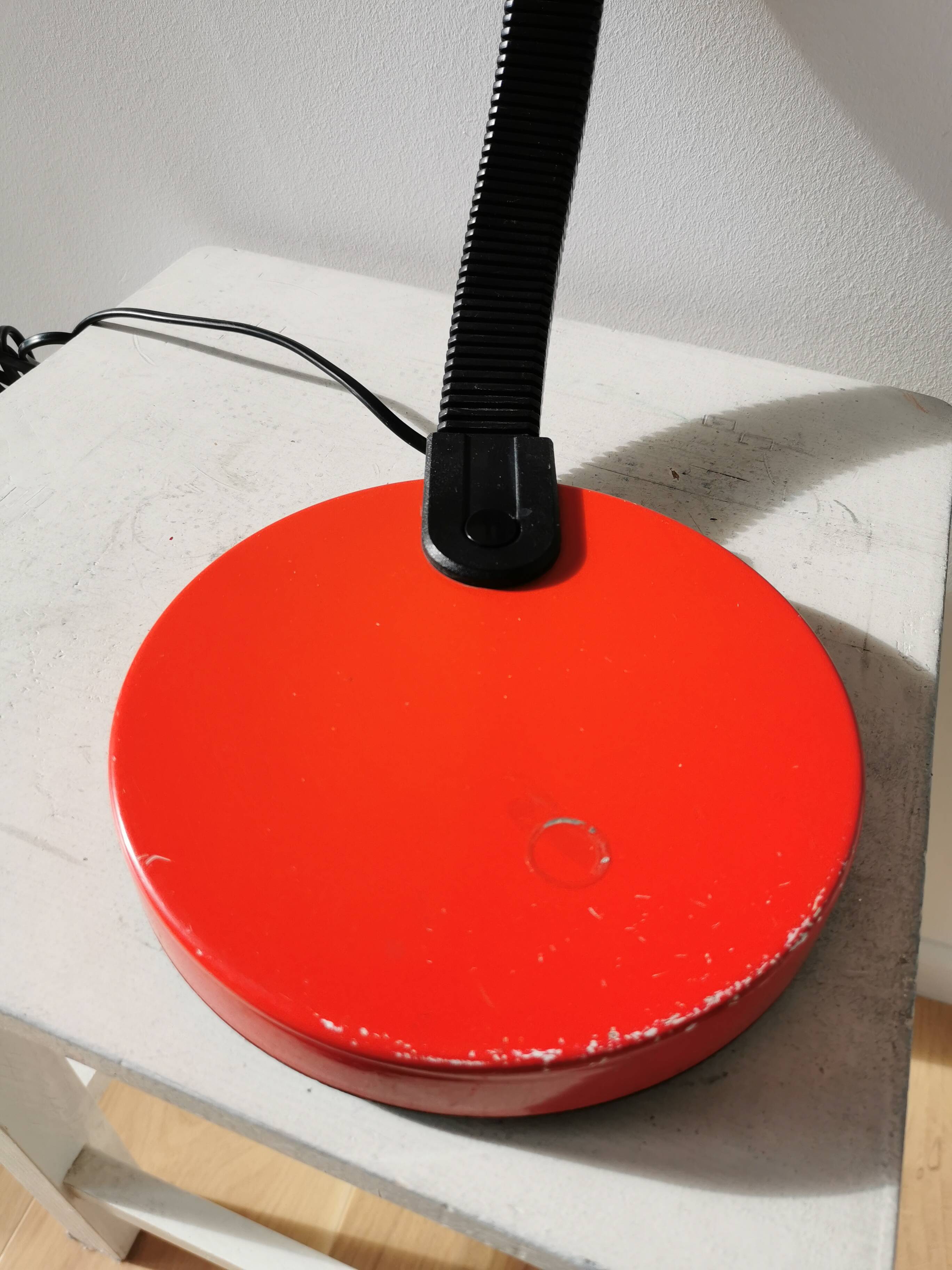 Vintage Red Desk Lamp: Mid-Century Modern Oslo Table Light