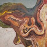 Abstract painting of a figure under the sun - 2 of 2