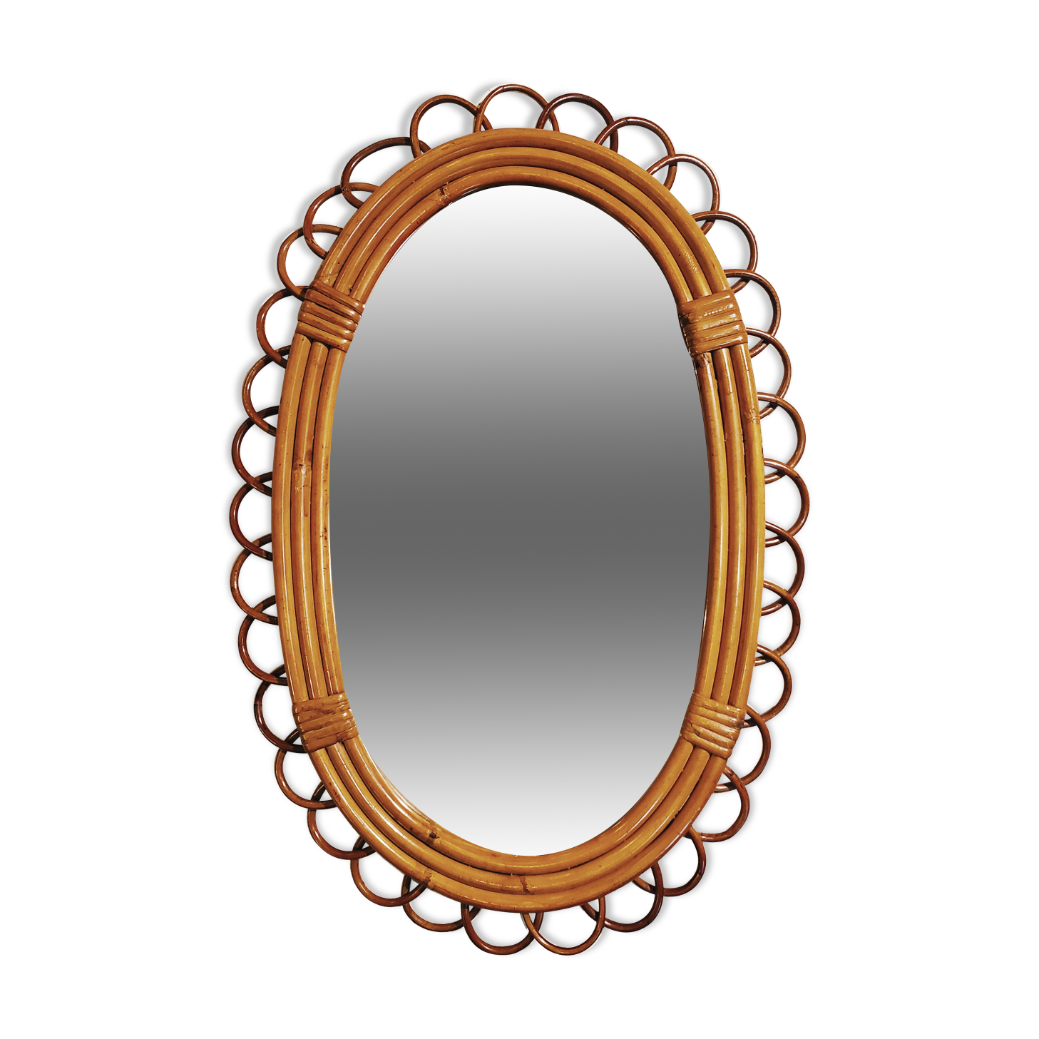 Rattan mirror