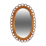 Rattan mirror
