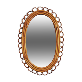 Rattan mirror