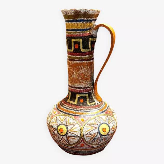 Large glazed ceramic vase from the 60s/70s Italian design by Mamma Ró Lucca