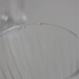 Set of 6 transparent water glasses