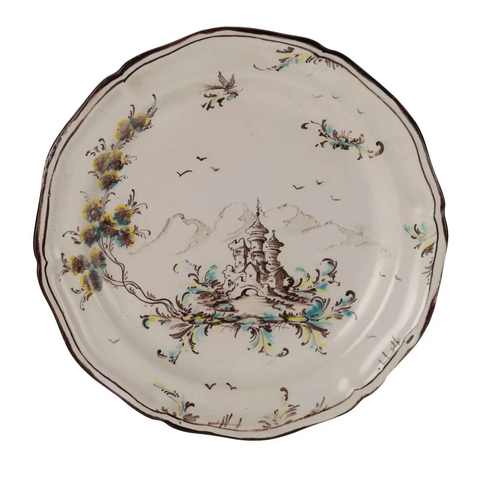Antique majolica plate, Italy, 19th-20th century