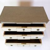 Gustavian Chest Of Drawers Grey Painted, Swedish Origin From 1840s