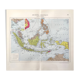 Vintage Map Indonesia Asia Archipelago 38x43cm from 1950