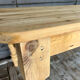 Raw wood dining table