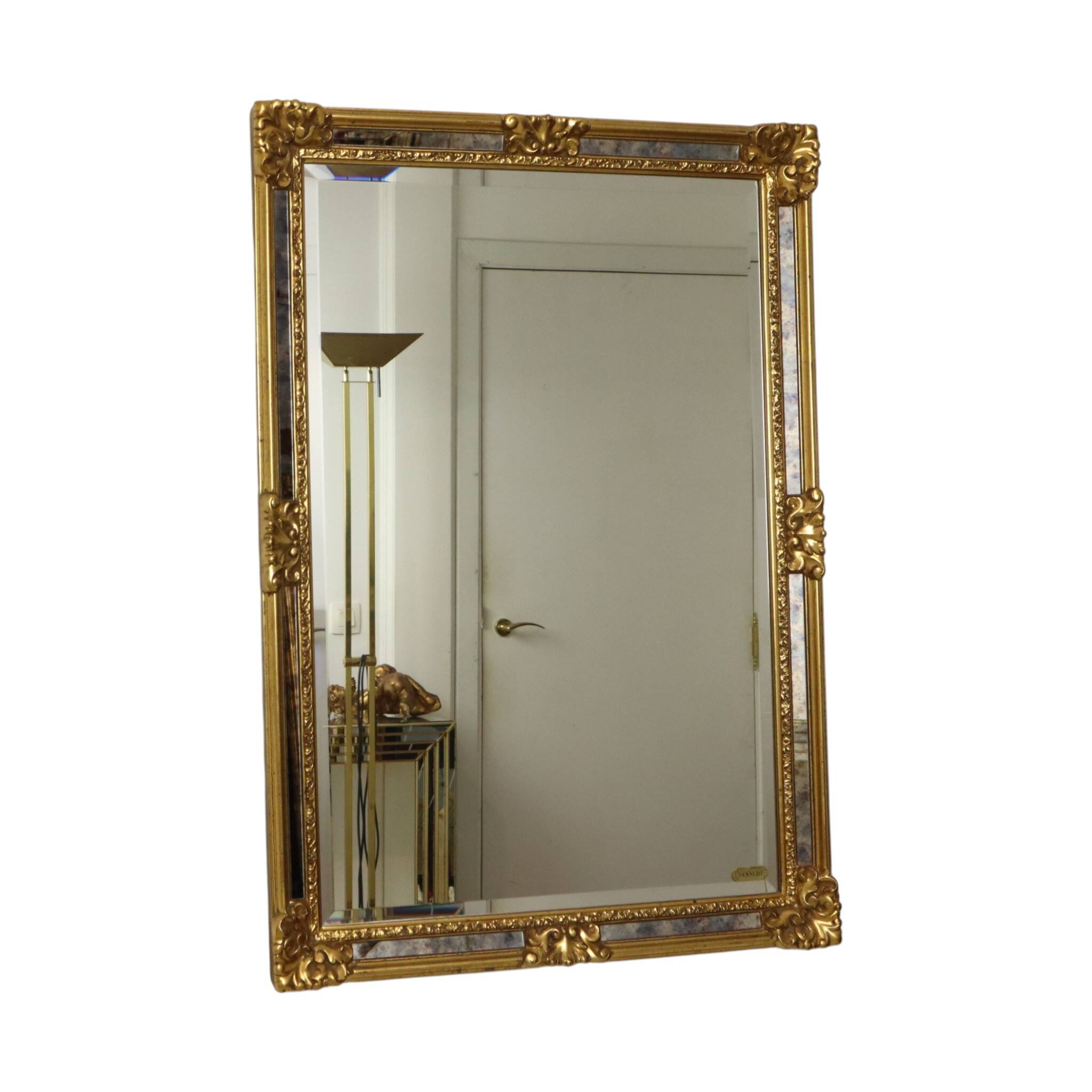 Miroir Deknudt à bords biseautés classiques, style baroque, 95 cm