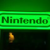Luminous sign advertising nitendo