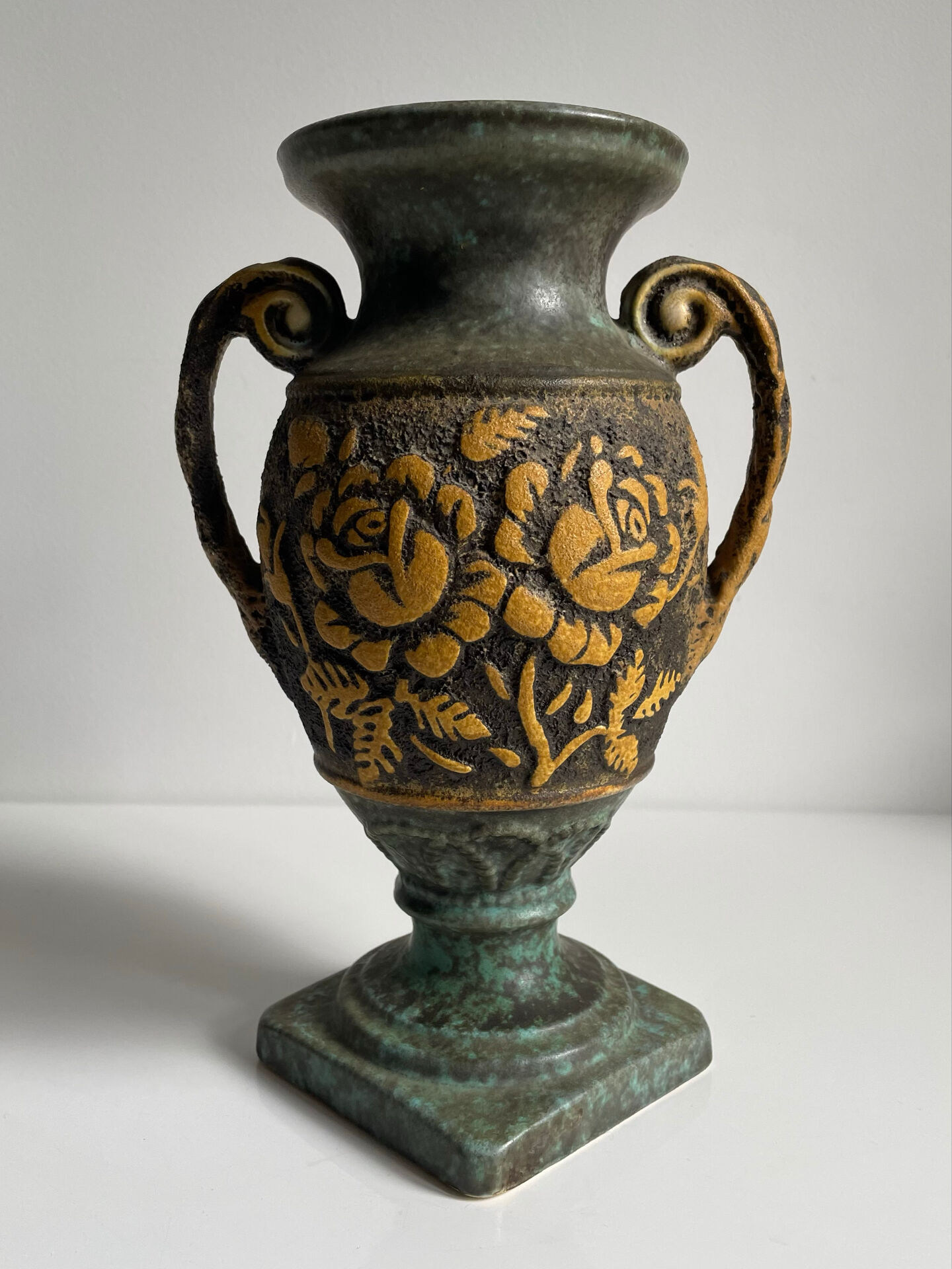 Ceramic amphora vase, mid-20th century