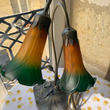 Antique table lamp Water lily